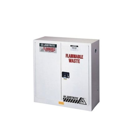 Justrite 30 gal, 1 Shelves, 18-Gauge Steel, 43 in W x 44 in H x 18 in D, white 8930053